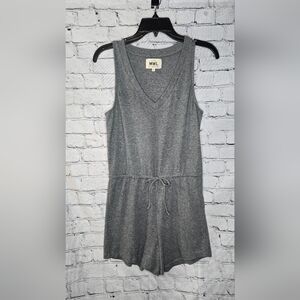 Madewell MWL Breeze Drawstring Romper Charcoal Gray Size XS
